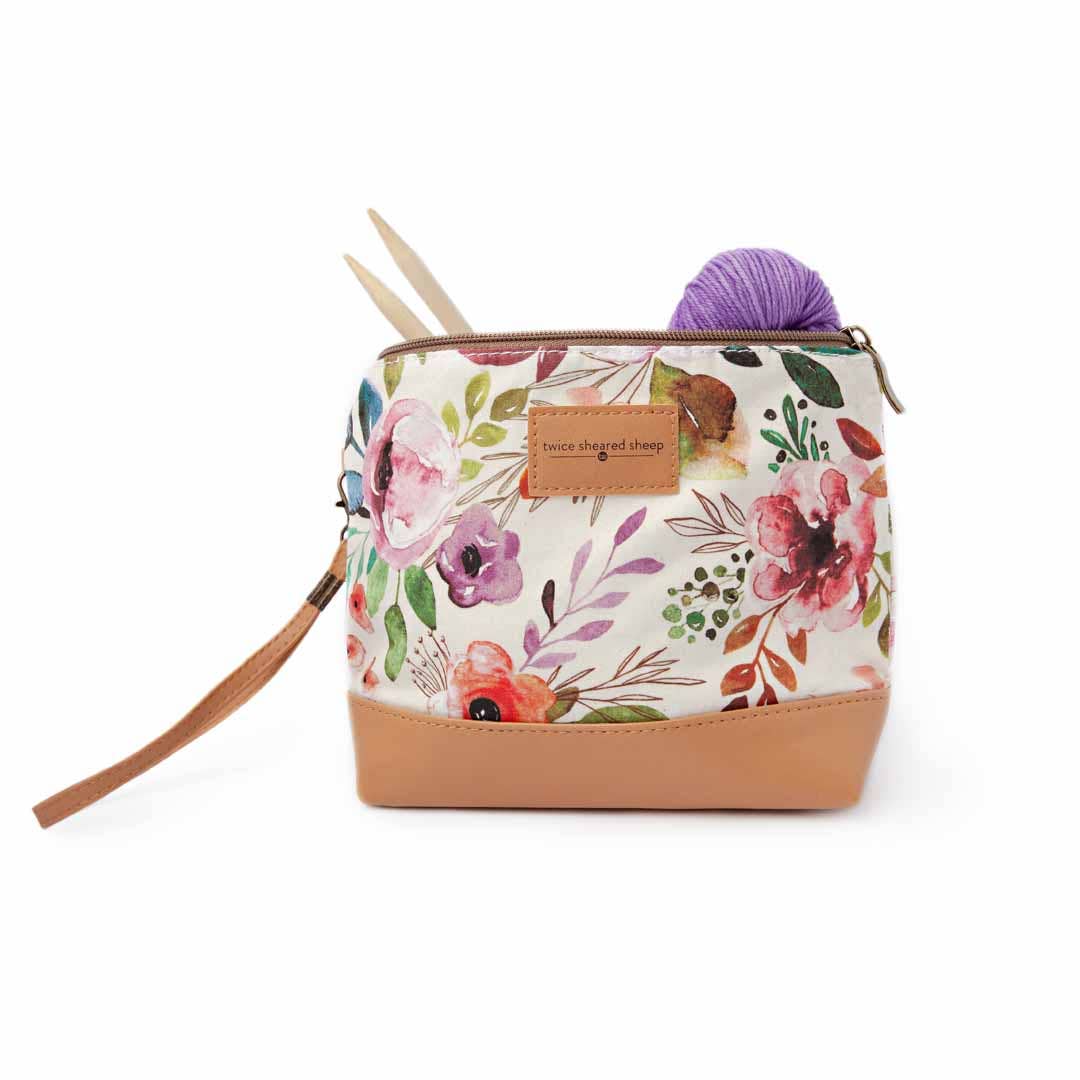 Mini sac Trinity – Petit sac à projet zippé – Motif floral printanier