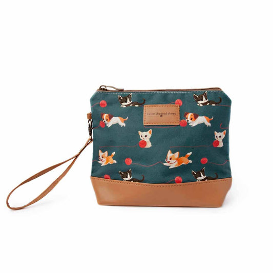 Mini sac Trinity – Petit sac de projet zippé pour chaussettes - Chats et Chiens