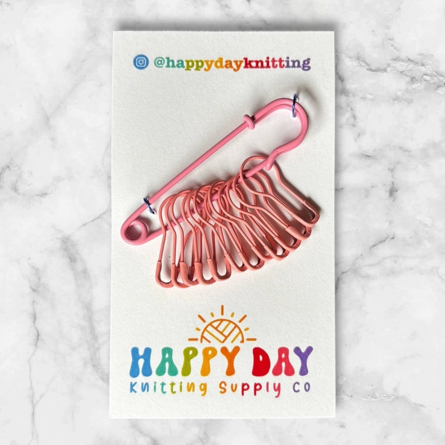 Stitch Holder with 12 Bulb Pin Markers for Knitting