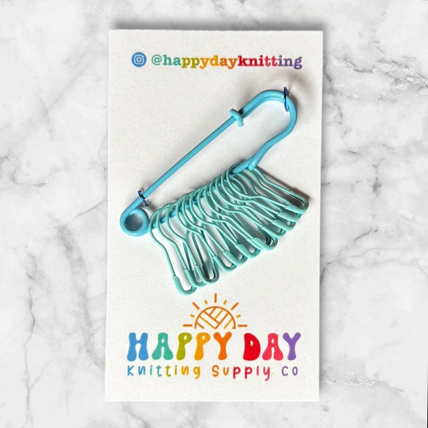 Stitch Holder with 12 Bulb Pin Markers for Knitting