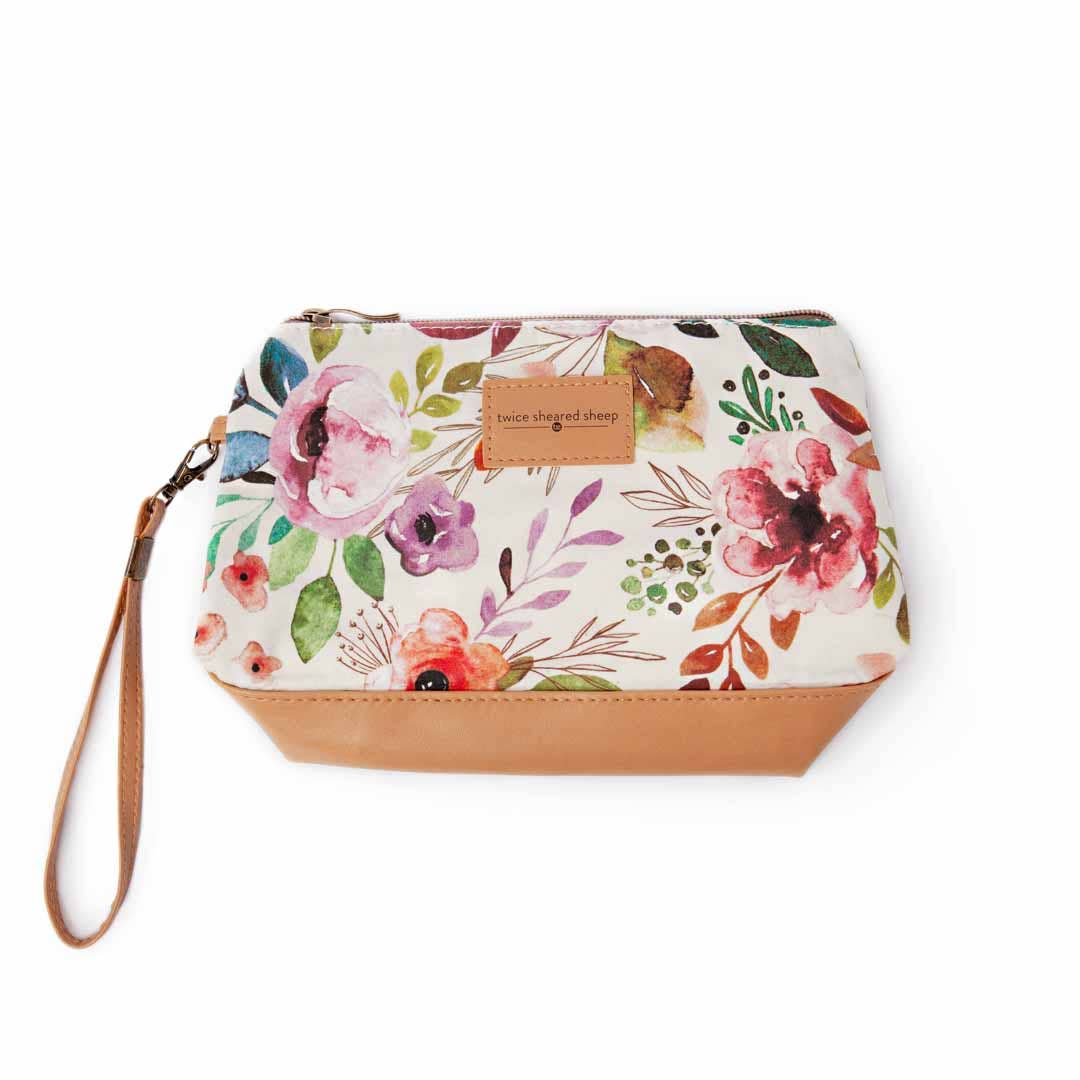 Mini sac Trinity – Petit sac à projet zippé – Motif floral printanier