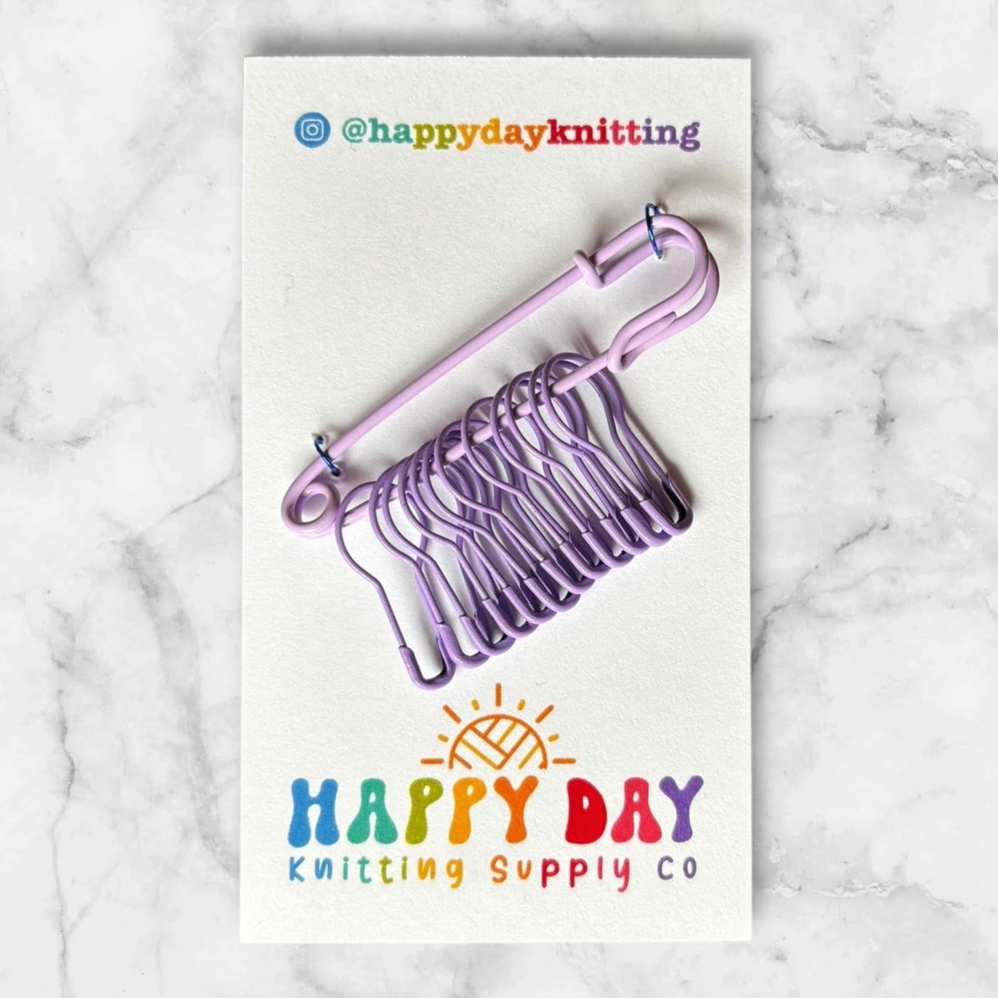 Stitch Holder with 12 Bulb Pin Markers for Knitting