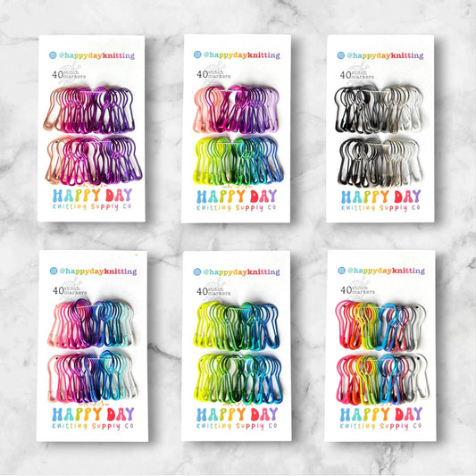 40 anneaux marqueurs verrouillables en forme d'ampoule – Couleurs principales
