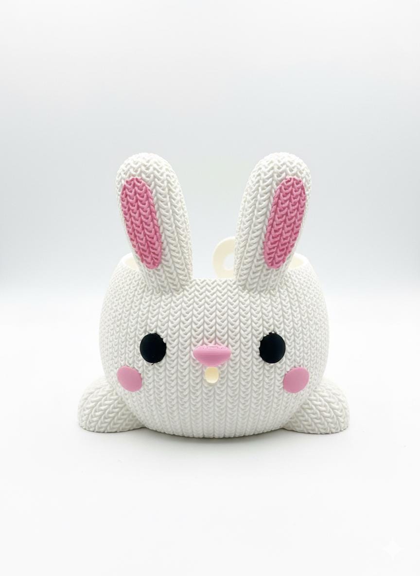 Bunny Yarn Bowl 3D Printed Crochet Yarn Holder Customize