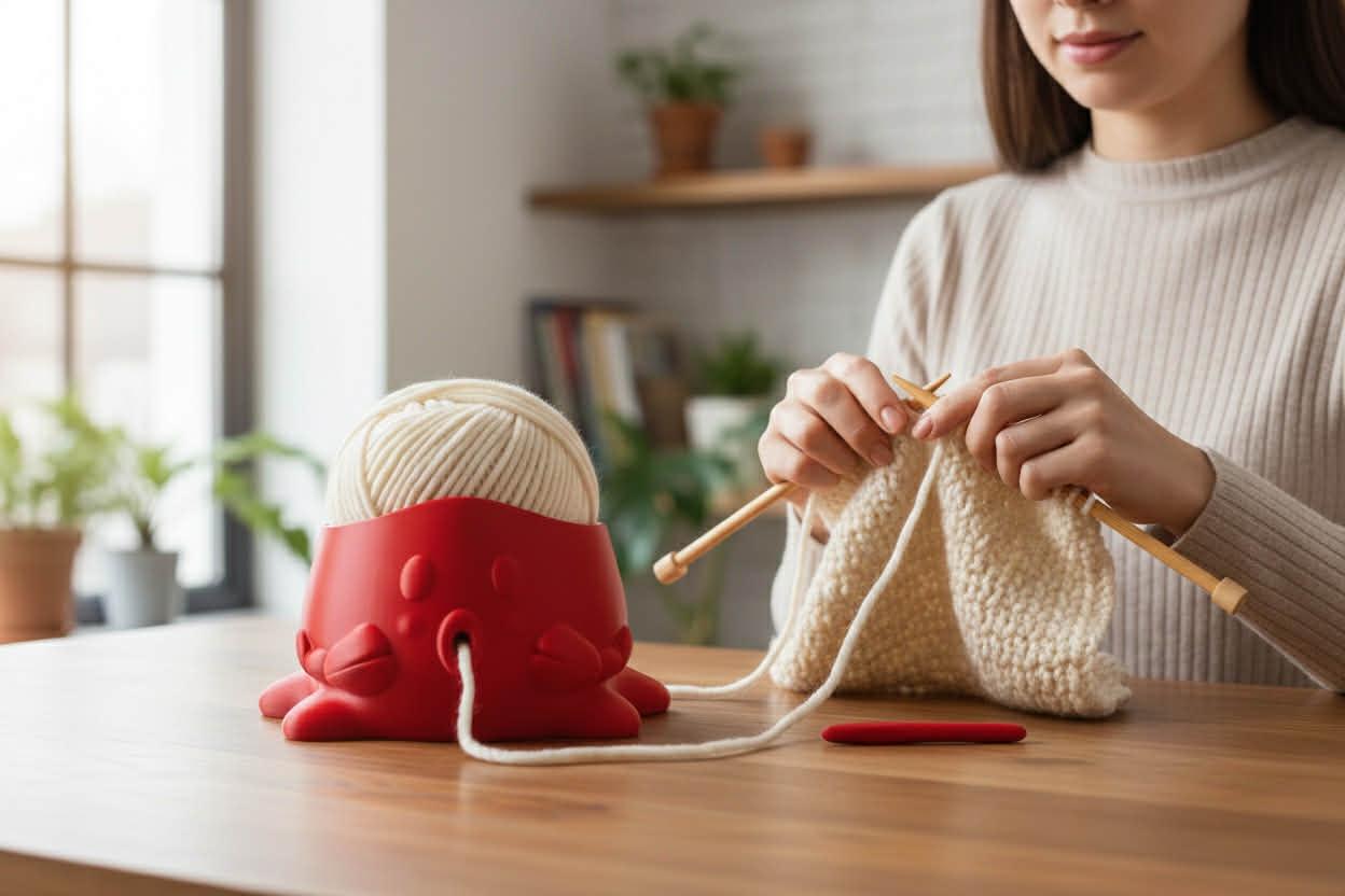 Crab Yarn Bowl for Crochet and Knitting, Yarn Holder Alternative, 3D Printed Yarn Organizer for Desk or Couch