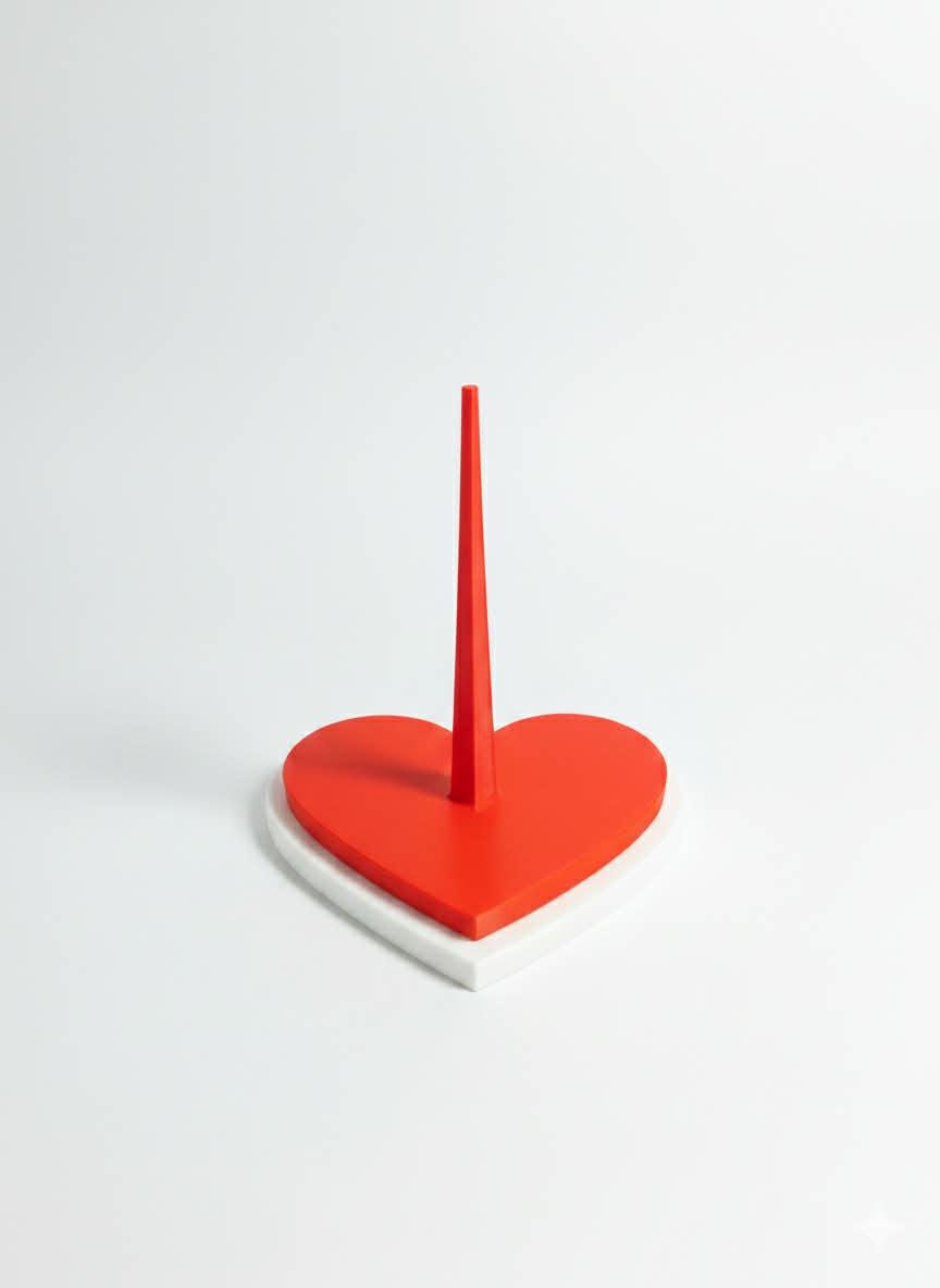Valentine Heart Yarn Spinner, 3D Printed Smooth Spin Yarn Holder, Customize