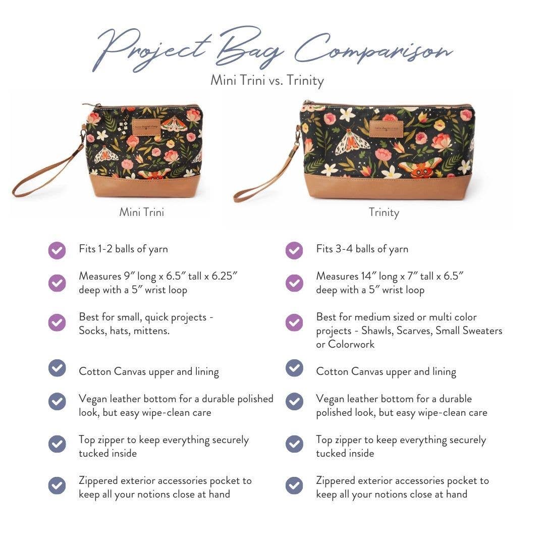 Mini sac Trinity – Petite pochette zippée pour projet tricot – Vache Highland Maisy