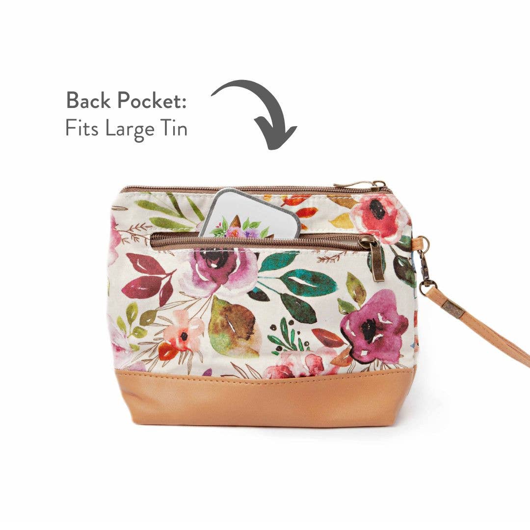 Mini sac Trinity – Petit sac à projet zippé – Motif floral printanier