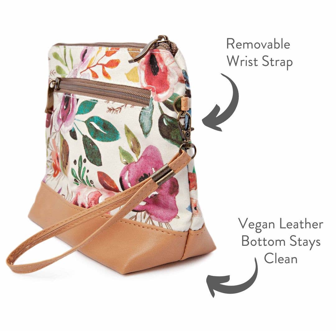 Mini sac Trinity – Petit sac à projet zippé – Motif floral printanier