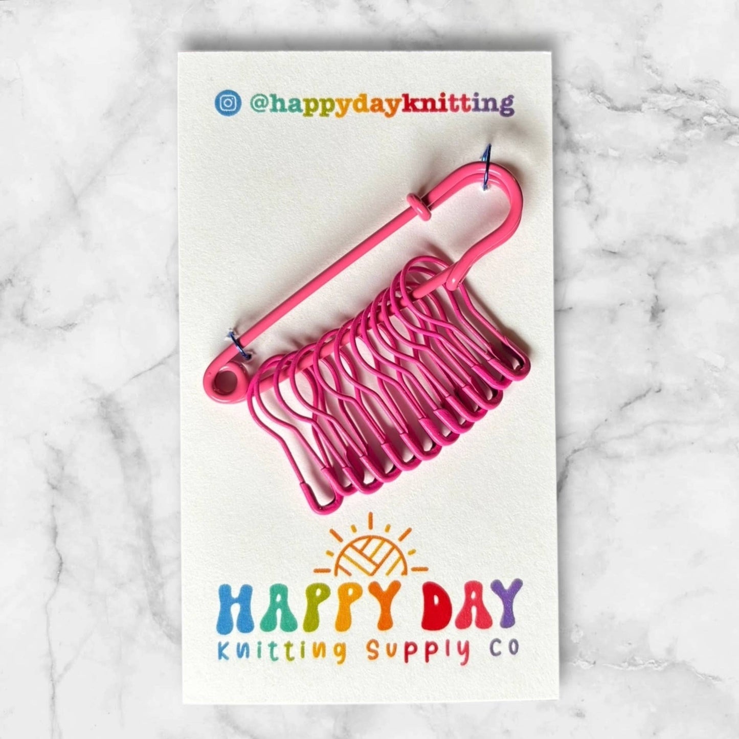 Stitch Holder with 12 Bulb Pin Markers for Knitting